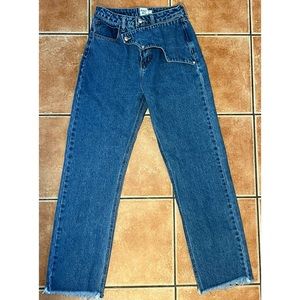 Princess Polly Flap Front Jeans, Size 2